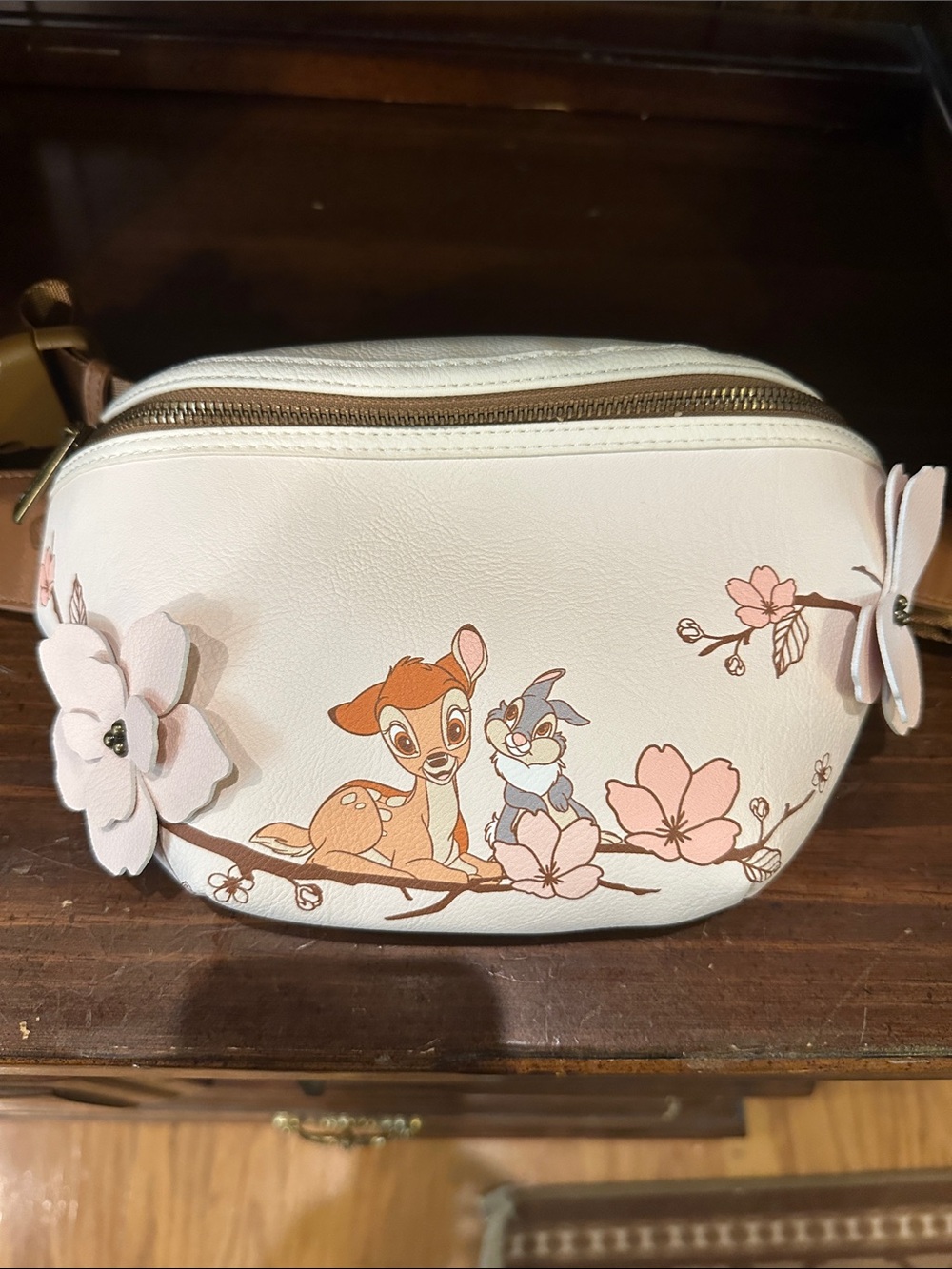 Lounge Fly cream Floral Bambi & Thumper Crossbody/belt Bag